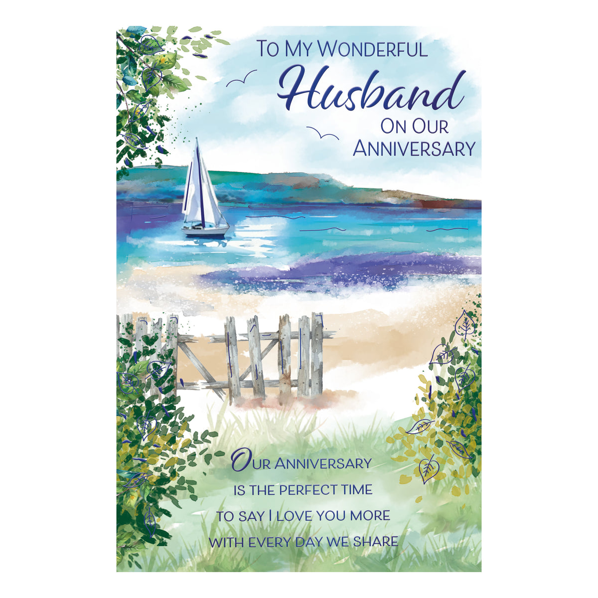 Prelude C75 Cards Husband Anniversary 6pk - Tiger Feet Ireland