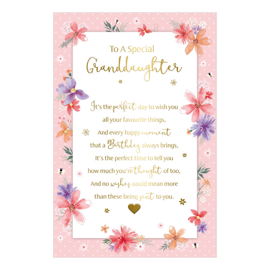 Prelude C75 Cards Birthday Granddaughter 6pk - Tiger Feet Ireland