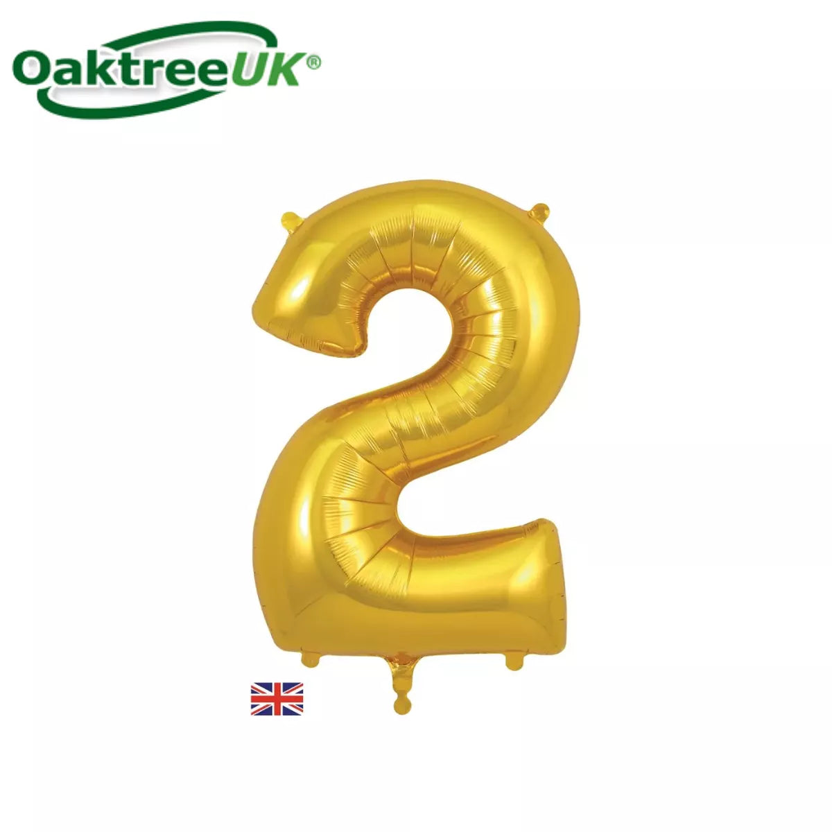 Foil Balloon 34" Big Number Gold - Tiger Feet Ireland