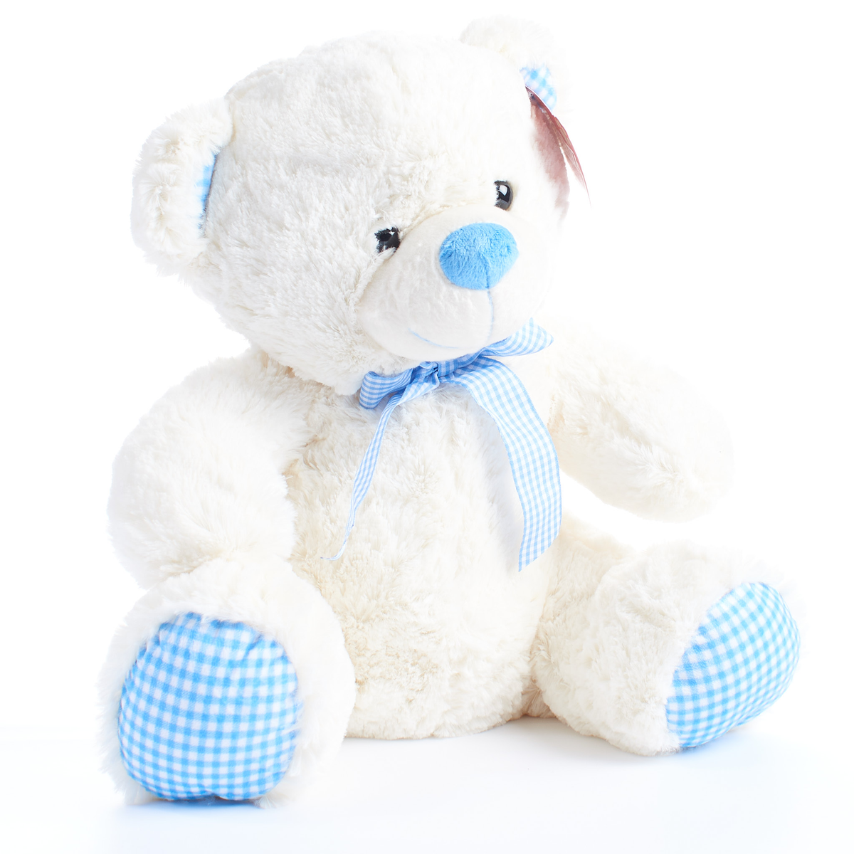 Nursery Bear 35cm Cream & Blue - Tiger Feet Ireland