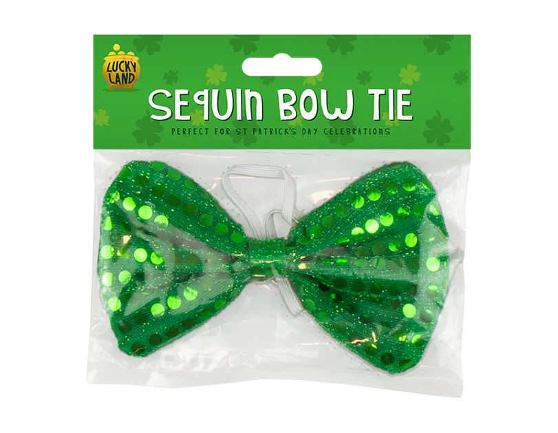 Sequin Bow Tie St.Patrick Day - Tiger Feet Ireland