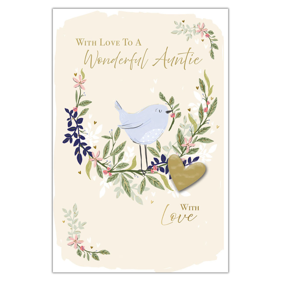 6pk Cards C75 Birthday Auntie - Tiger Feet Ireland