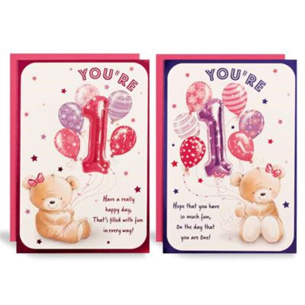 12pk Cards C50 Birthday Age 1 - Tiger Feet Ireland