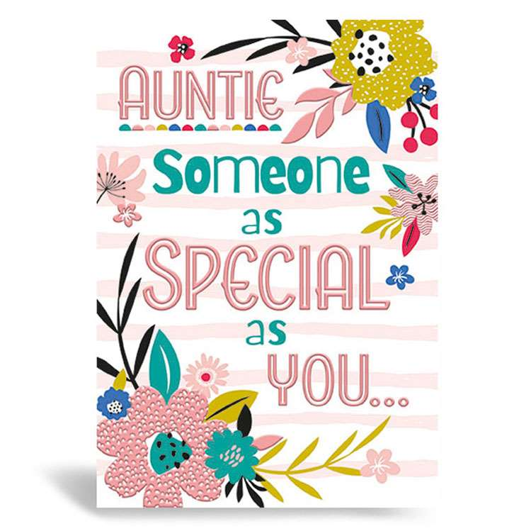 6pk Cards C50 Birthday Auntie - Tiger Feet Ireland