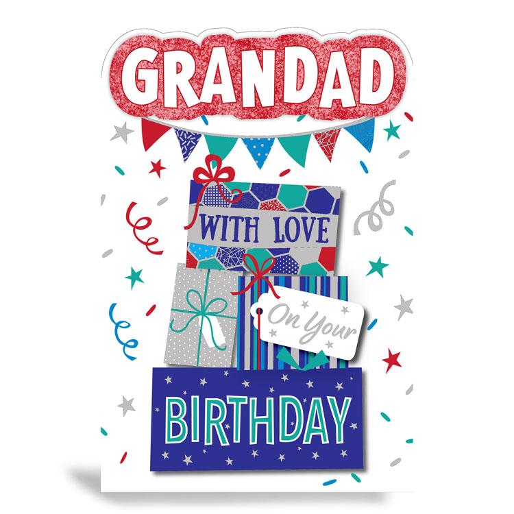 6pk Cards C75 Birthday Grandad - Tiger Feet Ireland