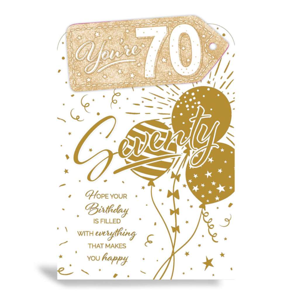 6pk Cards C75 Birthday Age 70 - Tiger Feet Ireland