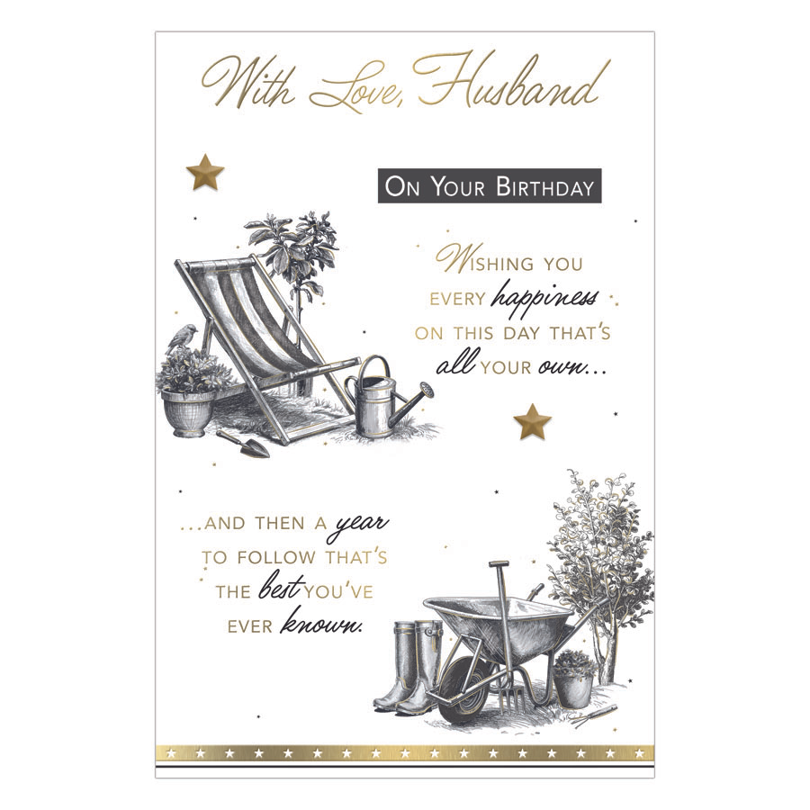 6pk Cards C75 Birthday Husband - Tiger Feet Ireland