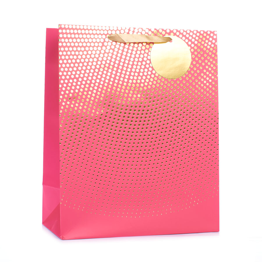 6pk Medium Portrait Gift Bags Foil Spots - Tiger Feet Ireland