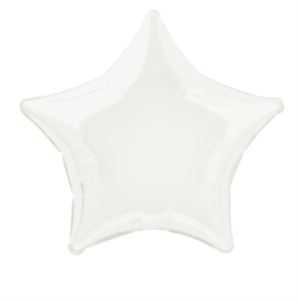 Foil Balloon 20" Star White - Tiger Feet Ireland