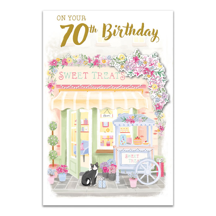 6pk Cards C75 Birthday Age 70 - Tiger Feet Ireland