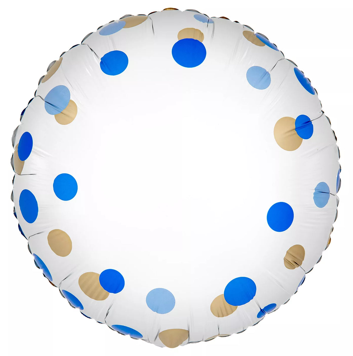 Foil Balloon 18" Blue Gold Confetti Birthday - Tiger Feet Ireland