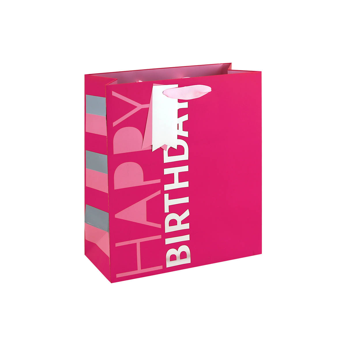 6pk Gift Bag Pink Bday Medium - Tiger Feet Ireland