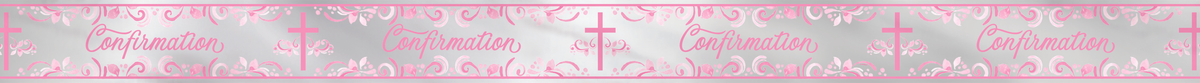 Foil Banner 9ft Holy Cross Confirmation Pink - Tiger Feet Ireland
