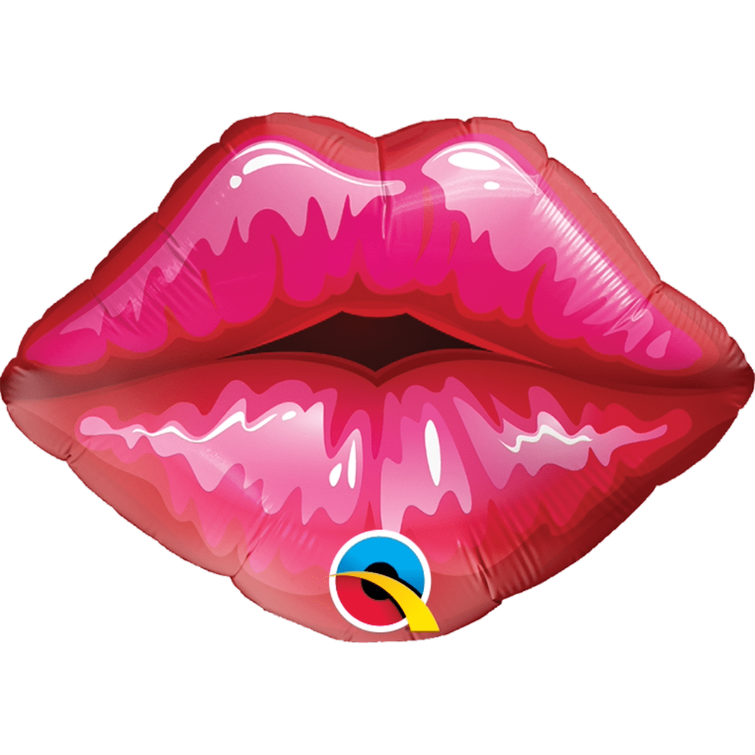 Foil Balloon 14" Shape Red Kissey Lips - Tiger Feet Ireland