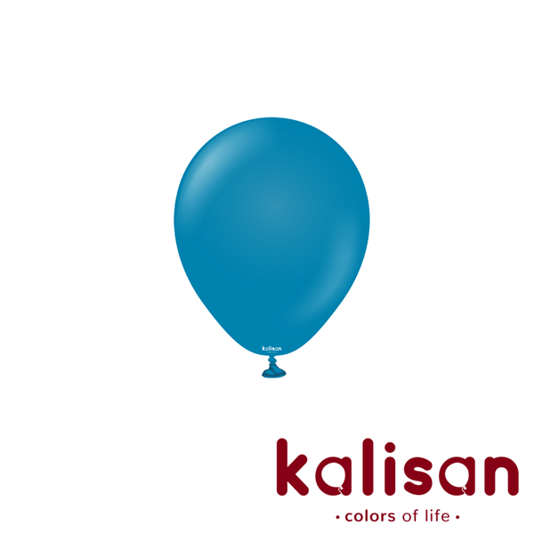 100ct Latex Balloon 5" Retro Deep Blue Kalisan - Tiger Feet Ireland