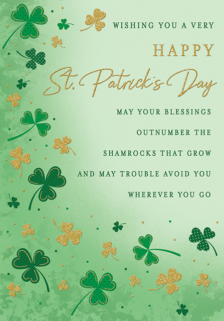 6pk Cards 7x5 Verse St Patrick'S Day - Tiger Feet Ireland