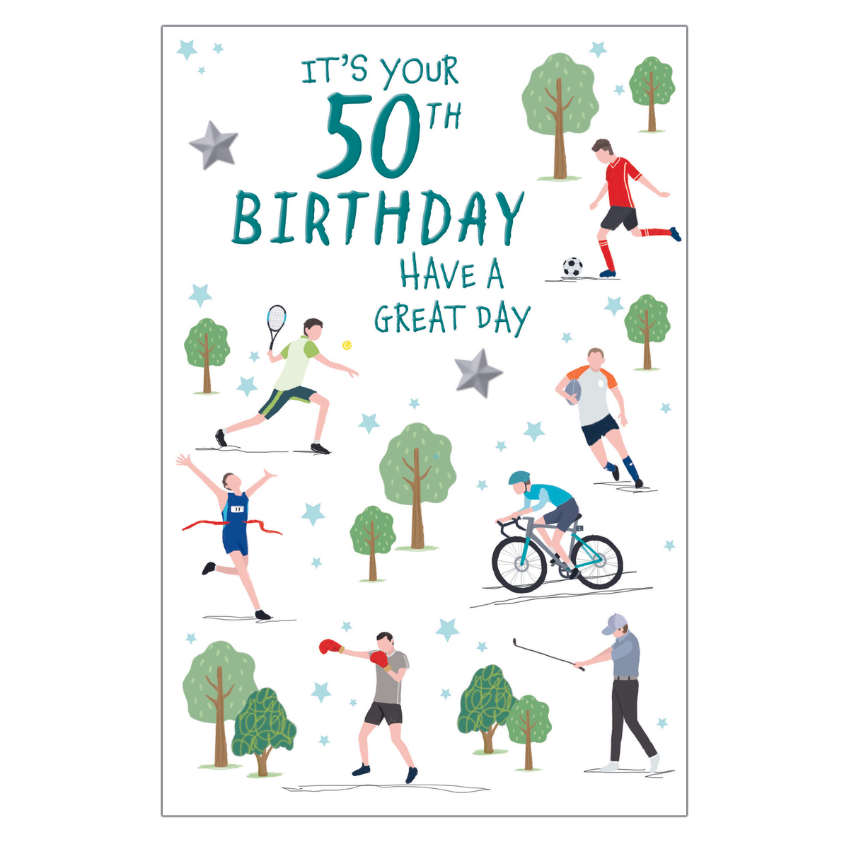 6pk Cards C75 Birthday Age 50 - Tiger Feet Ireland