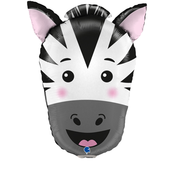 Foil Balloon 24" Supershape Zebra Head - Tiger Feet Ireland