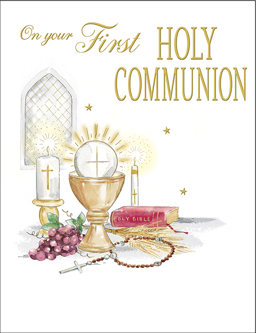 6pk Cards CC Communion Trad Chalice Window - Tiger Feet Ireland