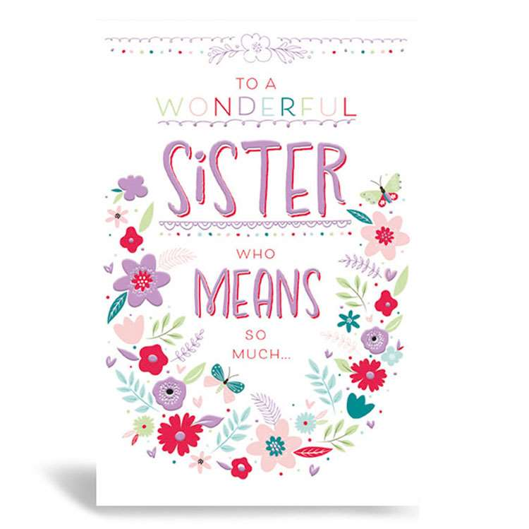 6pk Cards C75 Birthday Sister - Tiger Feet Ireland