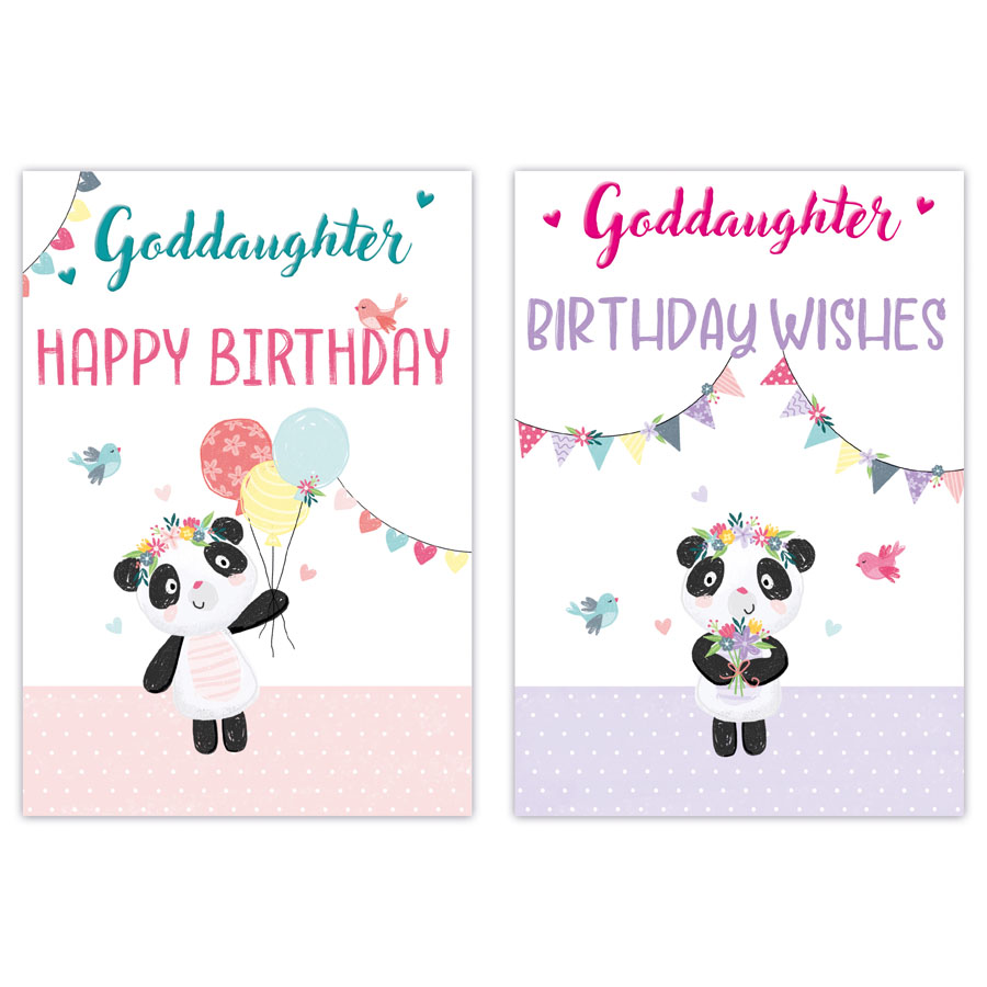 12pk Cards C50 Birthday Goddaughter - Tiger Feet Ireland