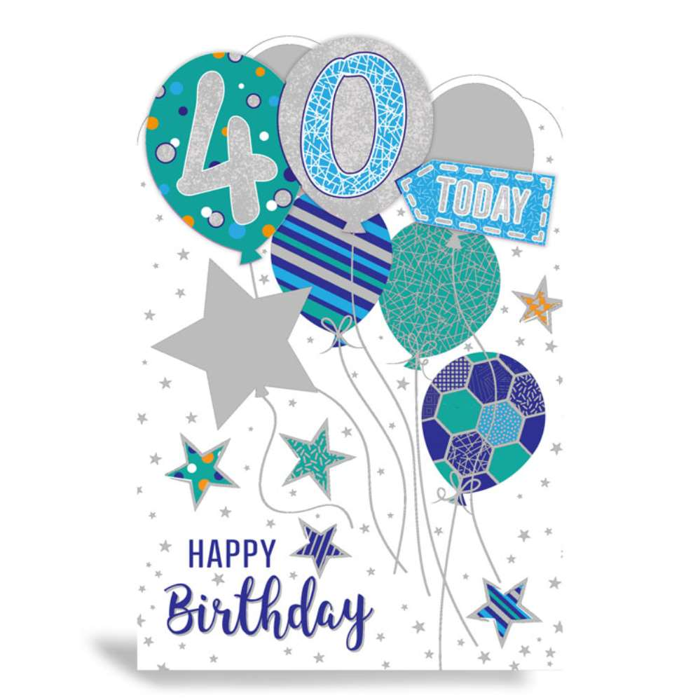 6pk Cards C75 Birthday Age 40 - Tiger Feet Ireland