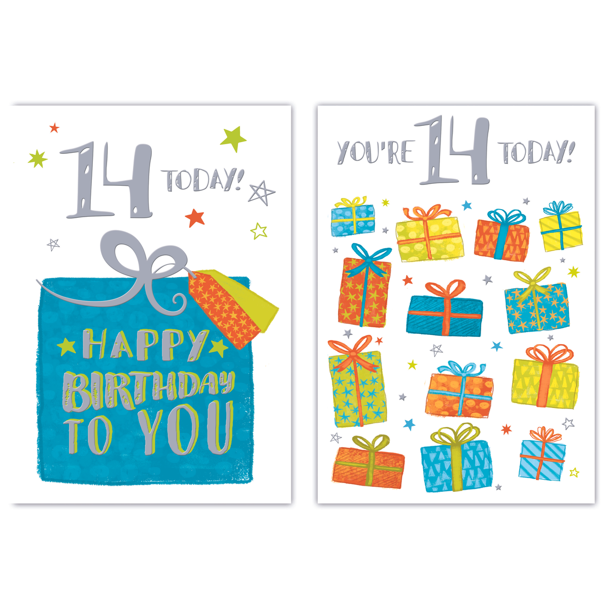 12pk Cards C50 Birthday Age 14 - Tiger Feet Ireland