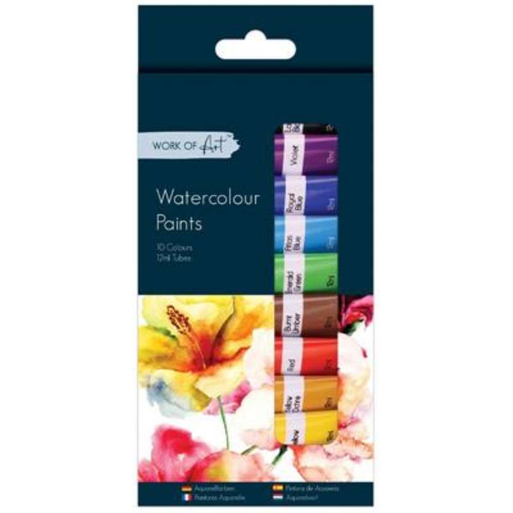 10 x 12ml Water Colour Paints - Tiger Feet Ireland