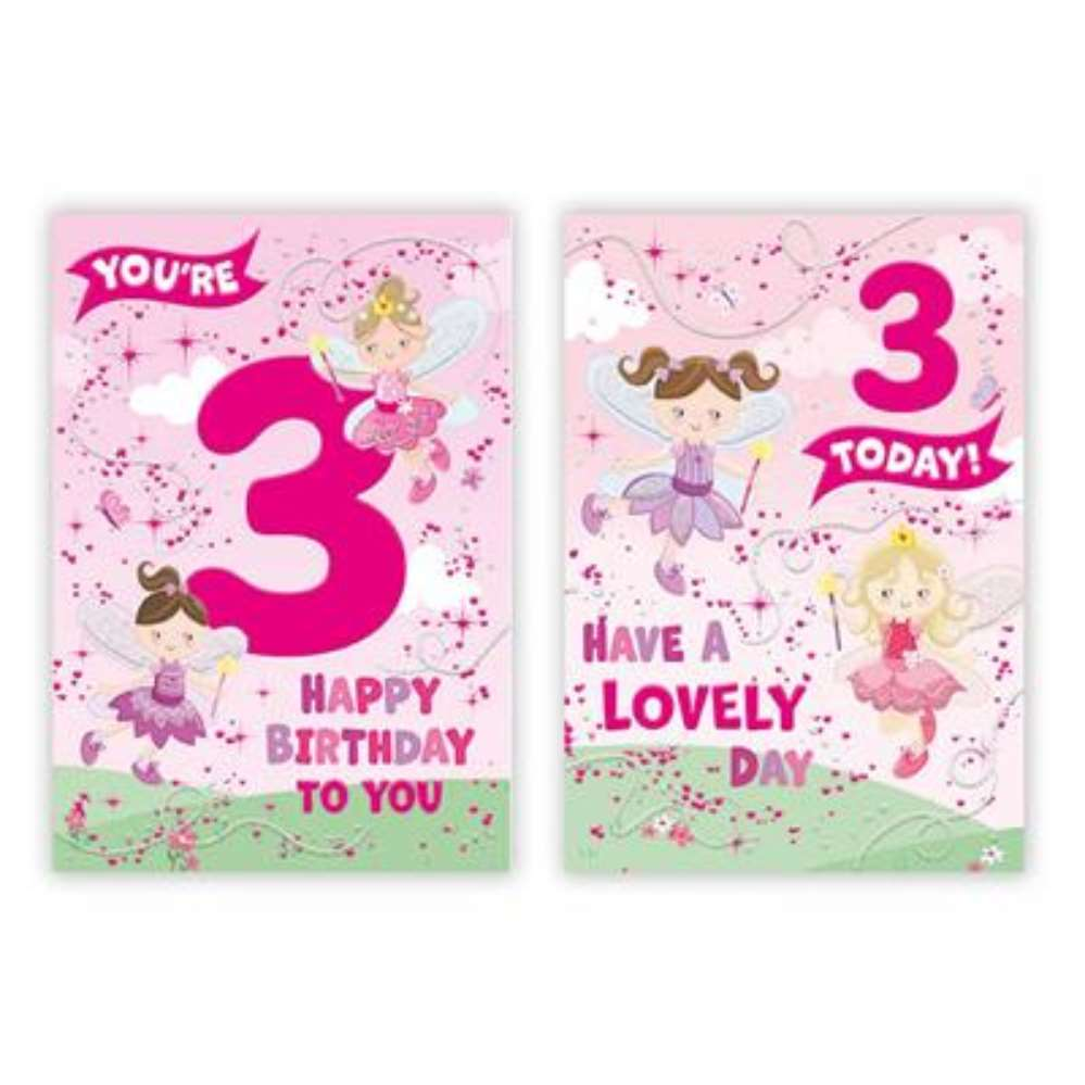 12pk Cards C50 Birthday Age 3 - Tiger Feet Ireland