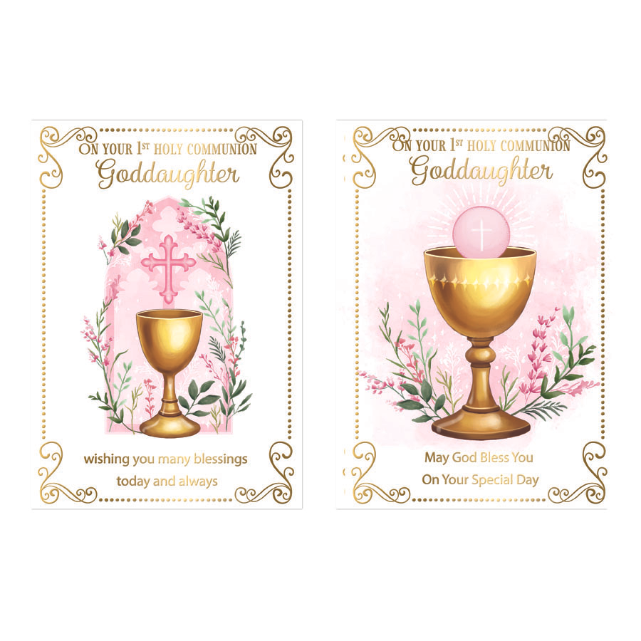 12pk Cards C50 Communion Goddaughter - Tiger Feet Ireland