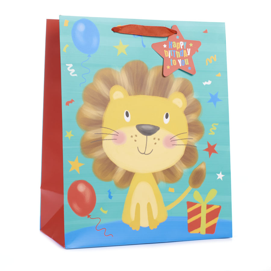 6pk Extra Large Portrait Gift Bags Character - Tiger Feet Ireland
