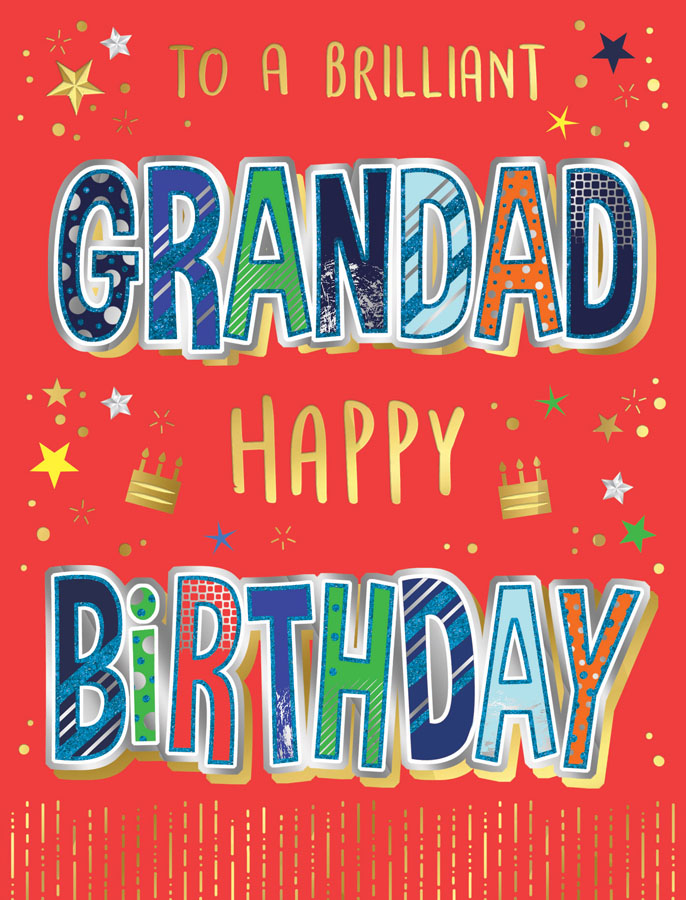 6pk Cards ED C50 Grandad Cakes On Red - Tiger Feet Ireland