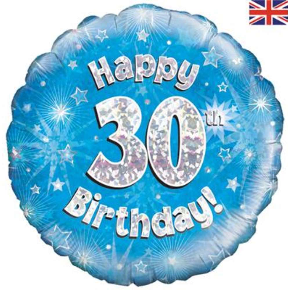 Foil Balloon 18" Round Age 30 - Tiger Feet Ireland