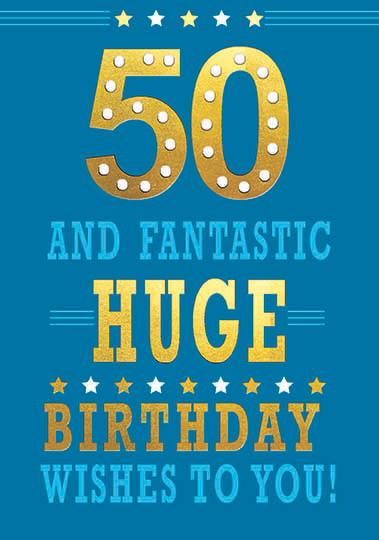 6pk Cards C50 Birthday Age 50 - Tiger Feet Ireland