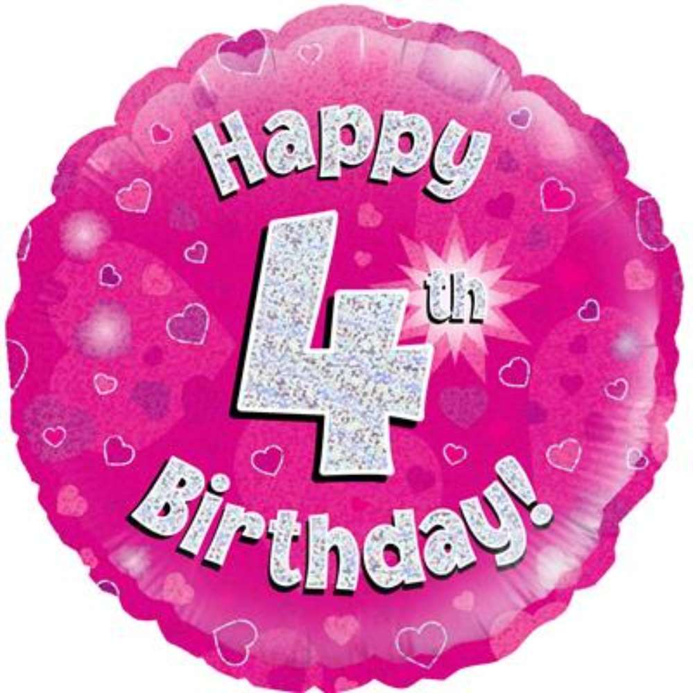 Foil Balloon 18" Round Age 4 - Tiger Feet Ireland