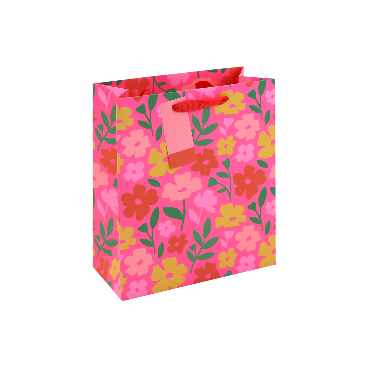 6pk Gift Bag Neon Floral Medium - Tiger Feet Ireland