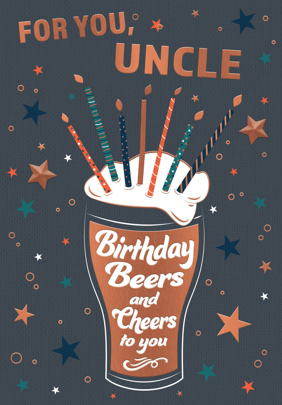 6pk Cards C50 Birthday Uncle - Tiger Feet Ireland