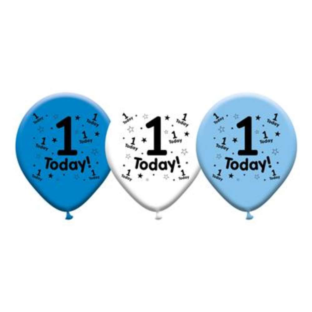 6 x 8pk Latex Balloons Birthday Age 1 - Tiger Feet Ireland