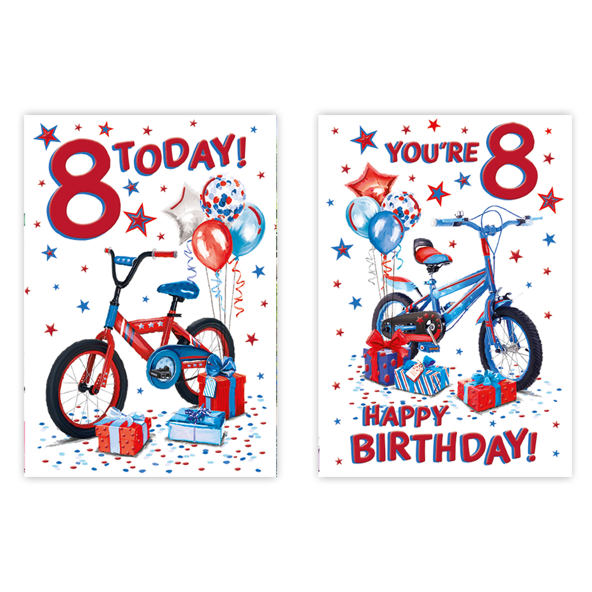 12pk Cards C50 Birthday Age 8 - Tiger Feet Ireland