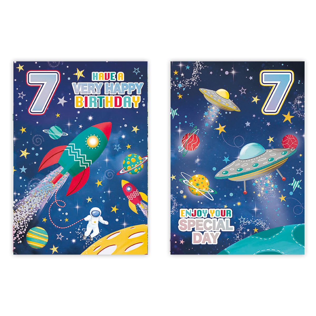 12pk Cards C50 Birthday Age 7 - Tiger Feet Ireland
