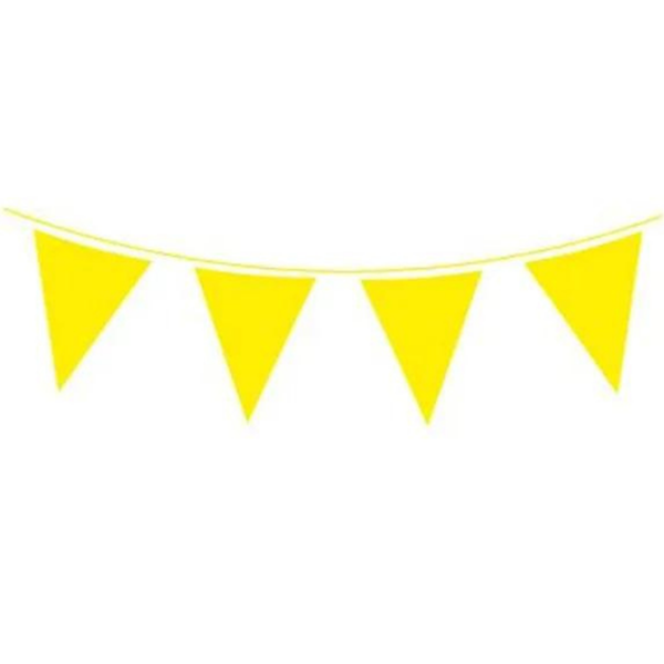 10m Waterproof Bunting 20 Flags Yellow - Tiger Feet Ireland