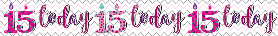 6pk Banners Birthday Age 15 - Tiger Feet Ireland