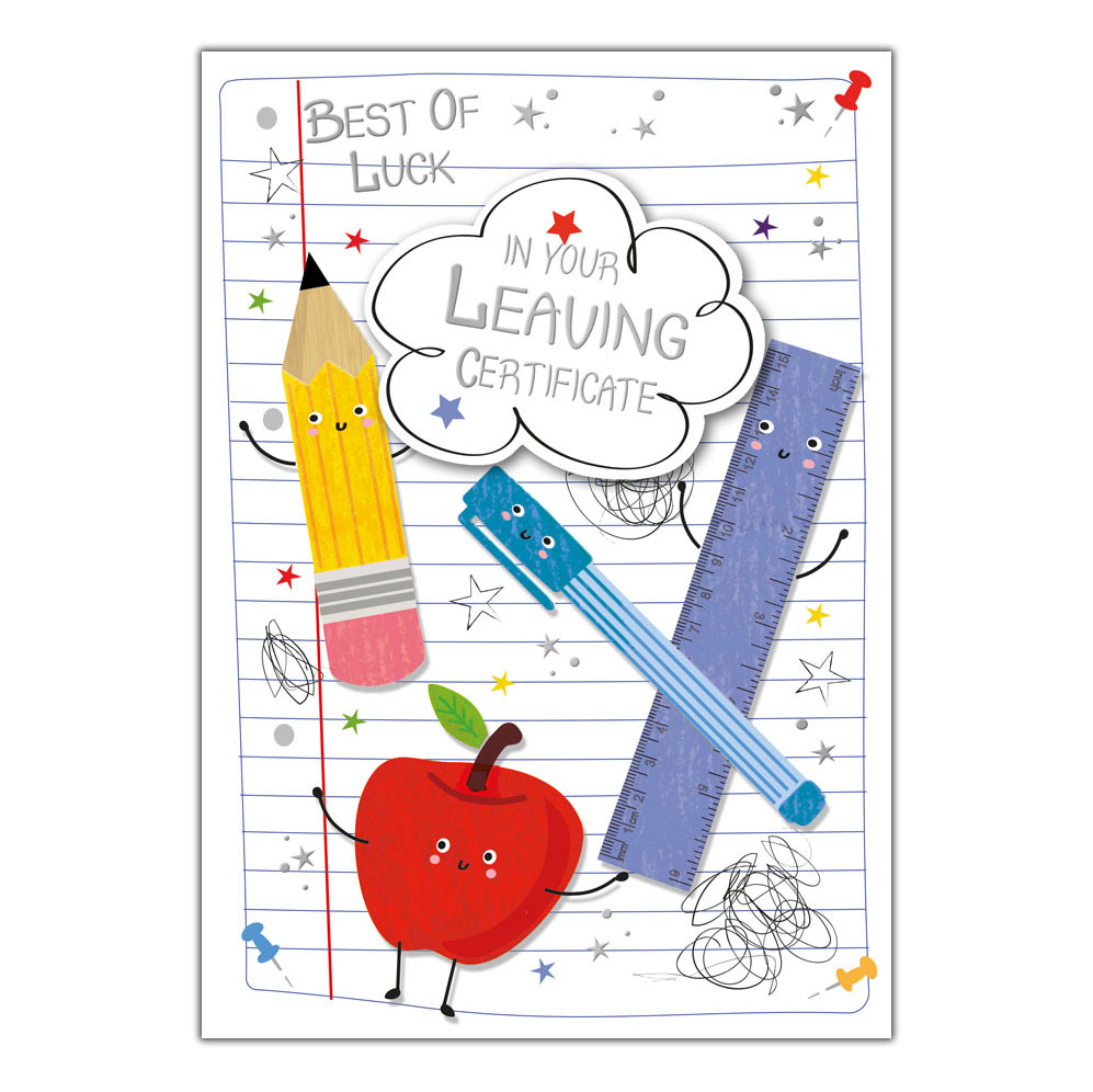6pk Cards C50 Good Luck Leaving Certificate - Tiger Feet Ireland