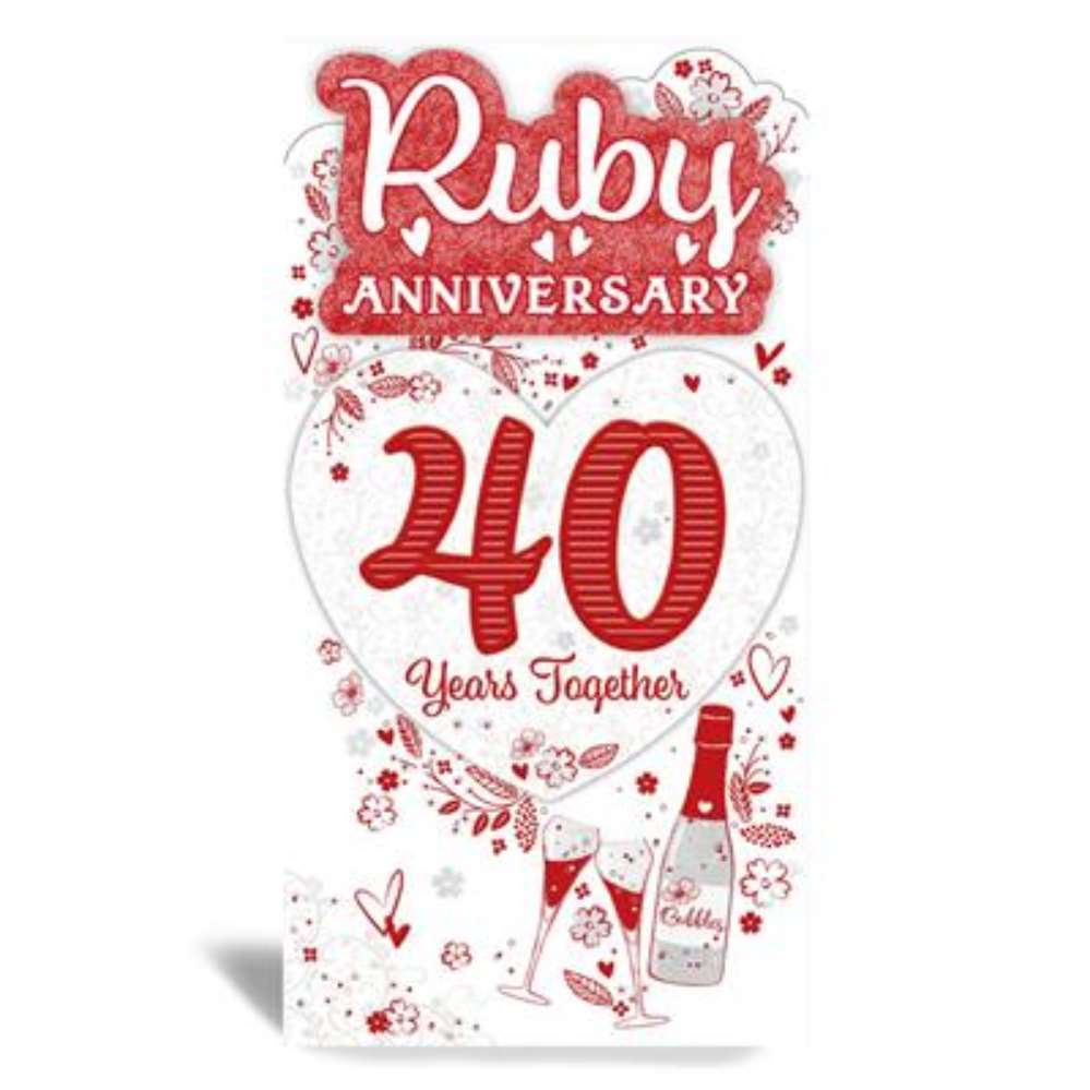 6pk Cards C55 Your Ruby Anniversary - Tiger Feet Ireland
