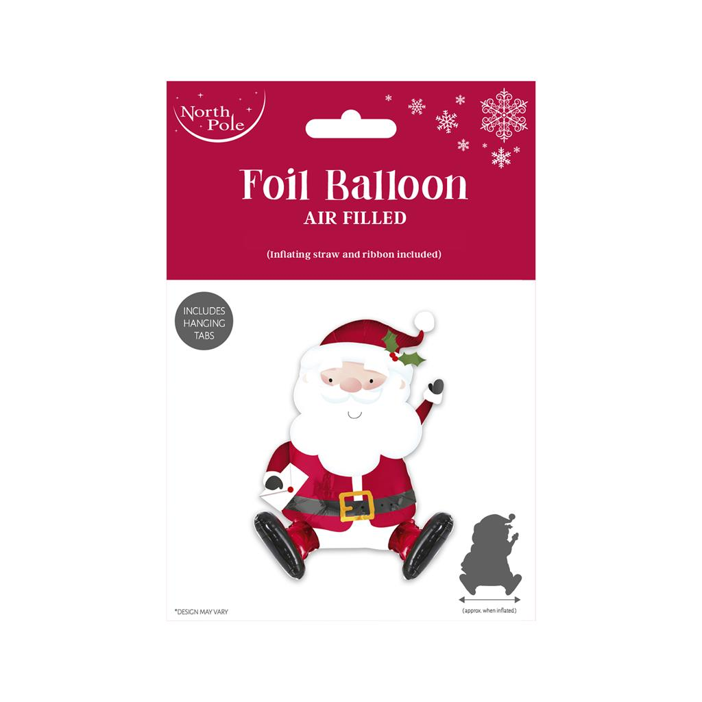 Foil Balloon 24" Santa Sitting - Tiger Feet Ireland
