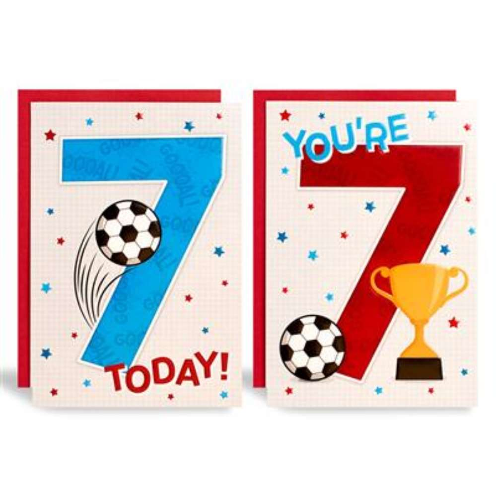 12pk Cards C50 Birthday Age 7 - Tiger Feet Ireland
