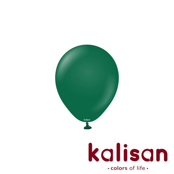 100ct Latex Balloon 5" Standard Dark Green Kalisan - Tiger Feet Ireland