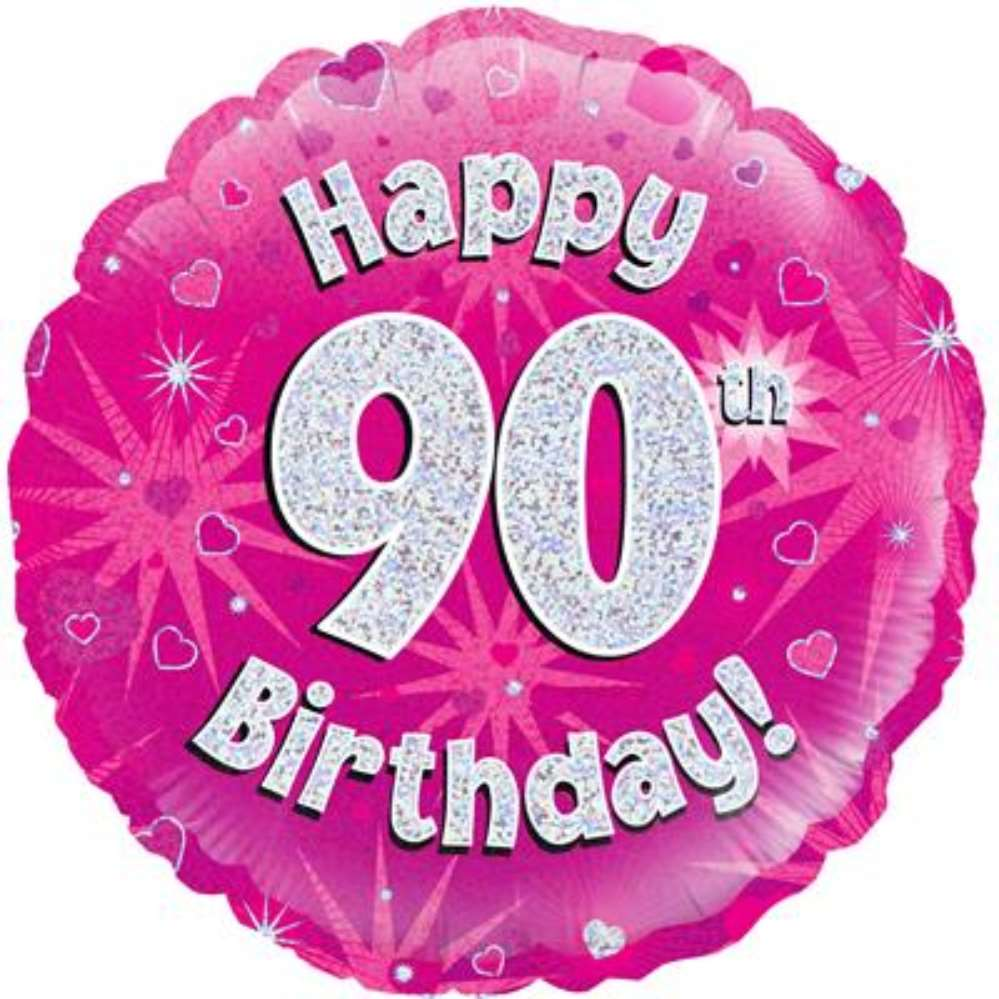 Foil Balloon 18" Round Age 90 - Tiger Feet Ireland