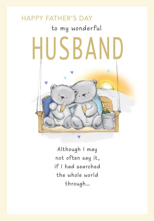 6pk Cards 9x6 Bears On Swing Husband - Tiger Feet Ireland
