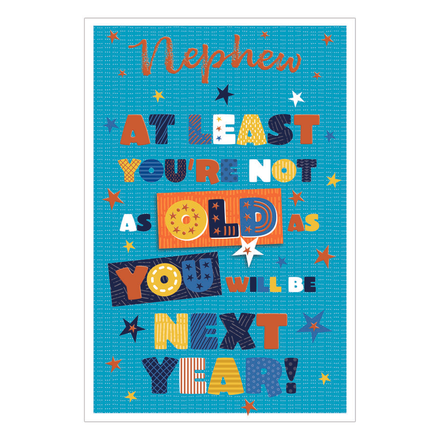 6pk Cards C75 Birthday Nephew - Tiger Feet Ireland